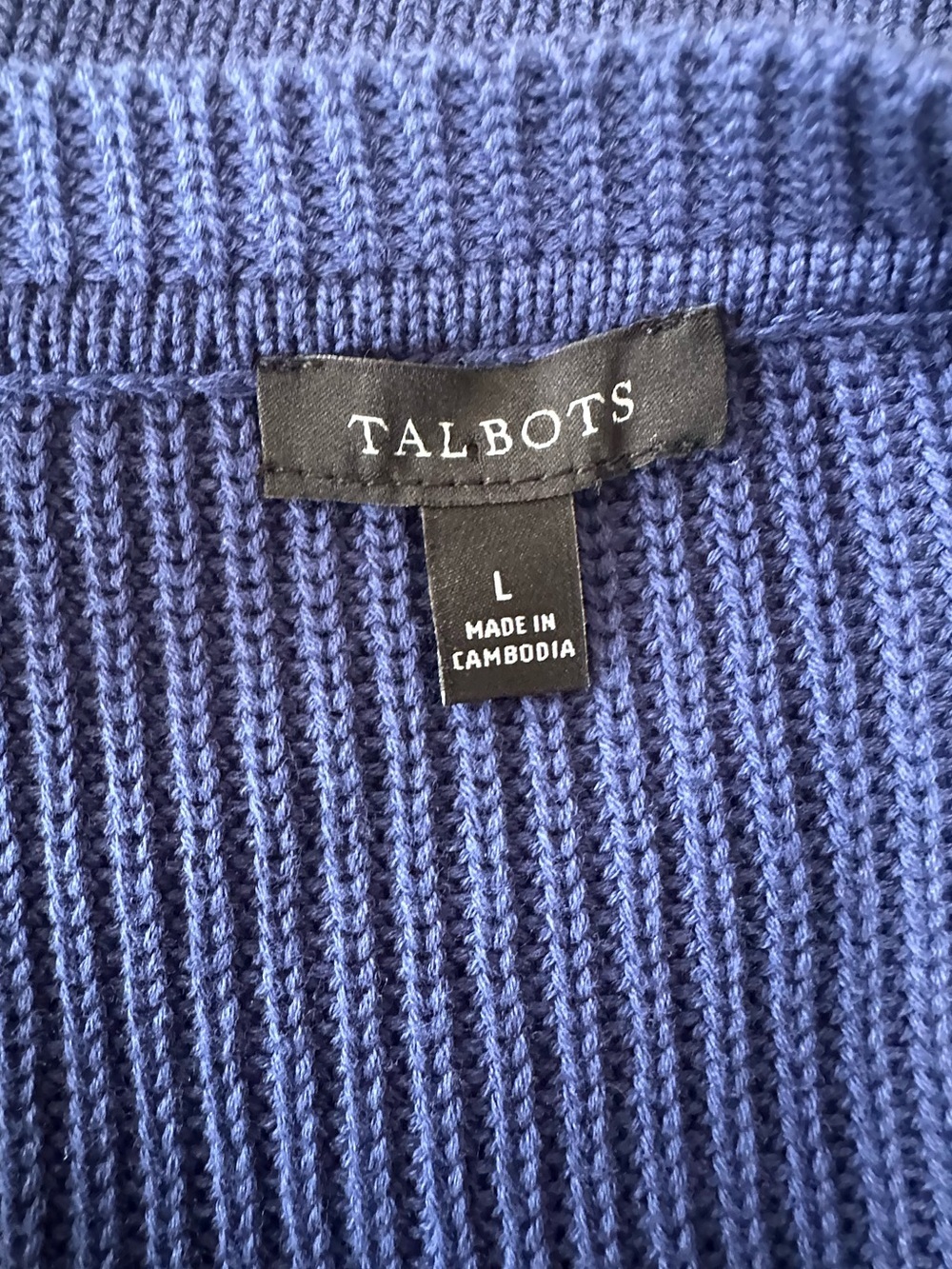 Talbots Women’s Indigo Blue Crewneck Pullover Sweater - Size Large - Picture 3 of 9